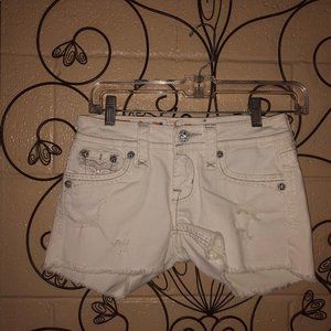 New ROCK REVIVAL White Denim Shorts Size 24
